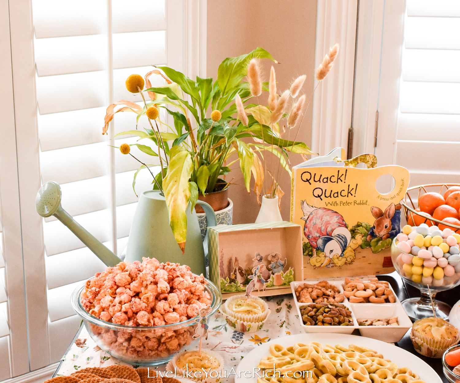 Food and Decor for a Peter Rabbit Party - Live Like You Are Rich