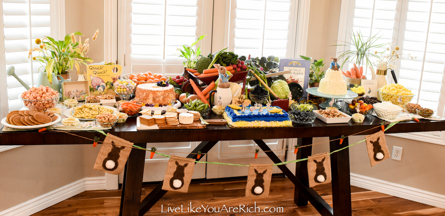 Food and Decor for a Peter Rabbit Party - Live Like You Are Rich