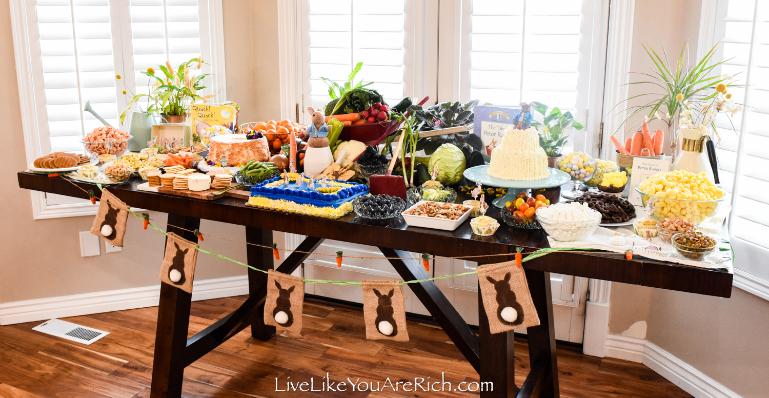 Food and Decor for a Peter Rabbit Party - Live Like You Are Rich