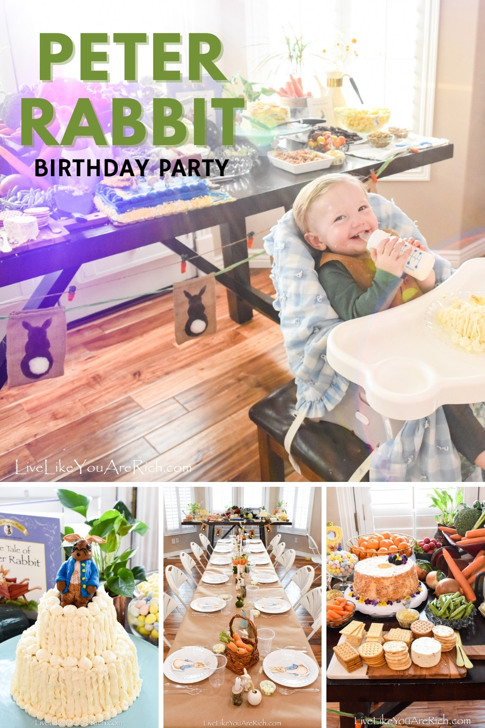 Food and Decor for a Peter Rabbit Party - Live Like You Are Rich