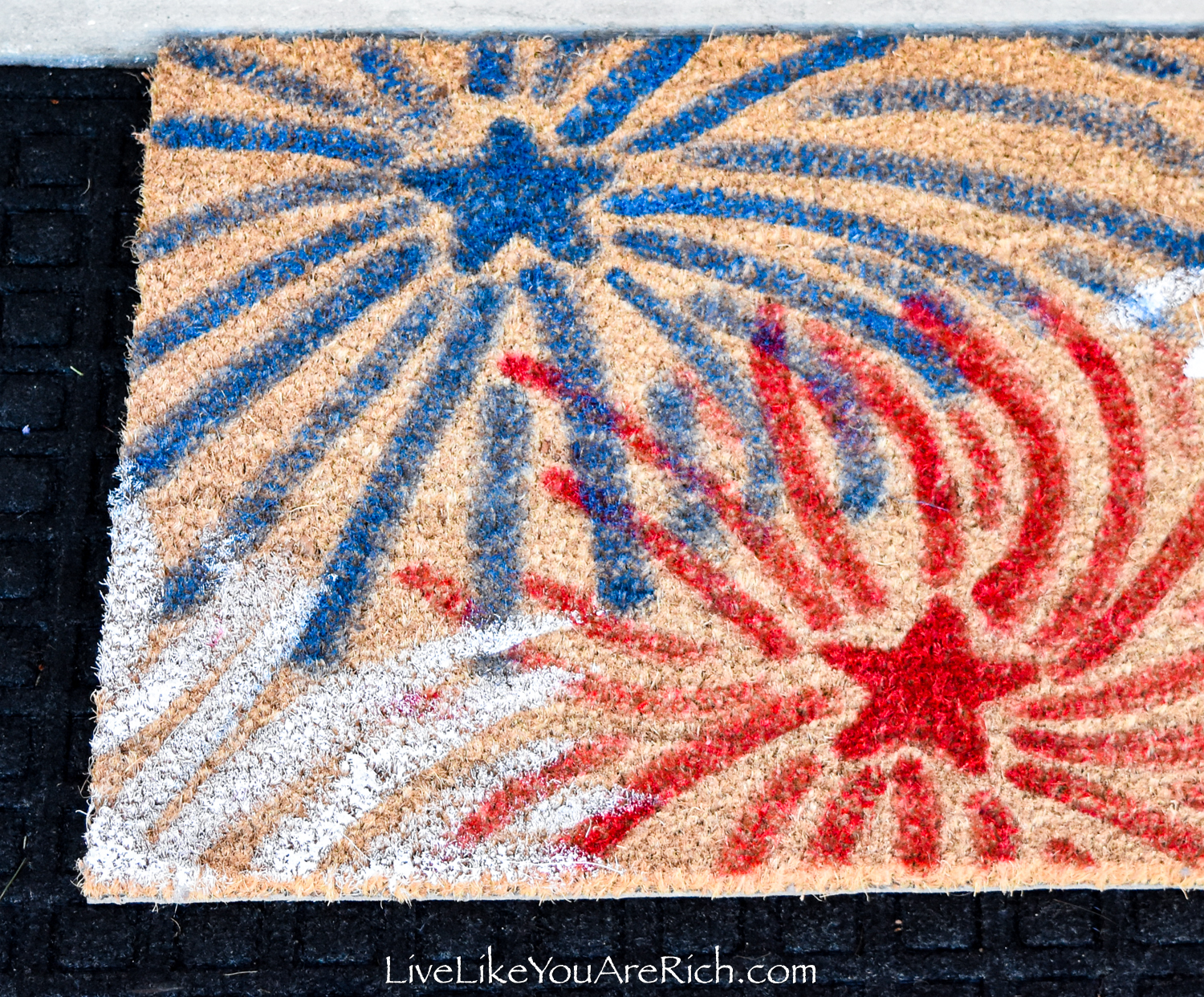 Fourth of July Firework Doormat