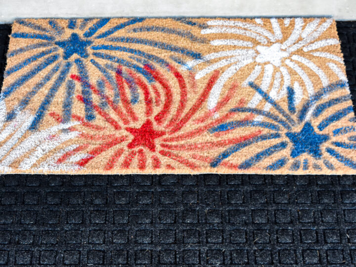 Image for Red, White and Blue Firework Doormat