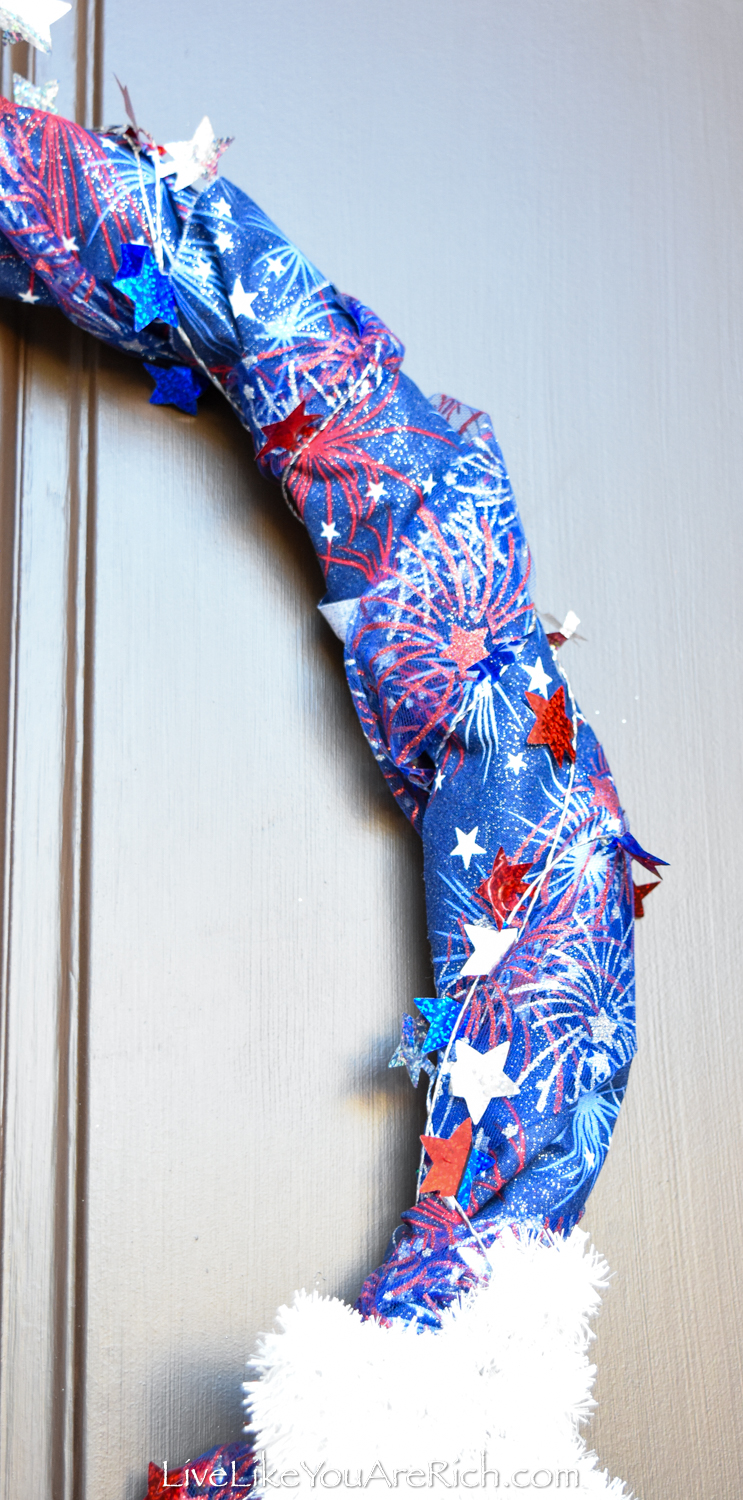 Red, White, and Blue Firework Wreath