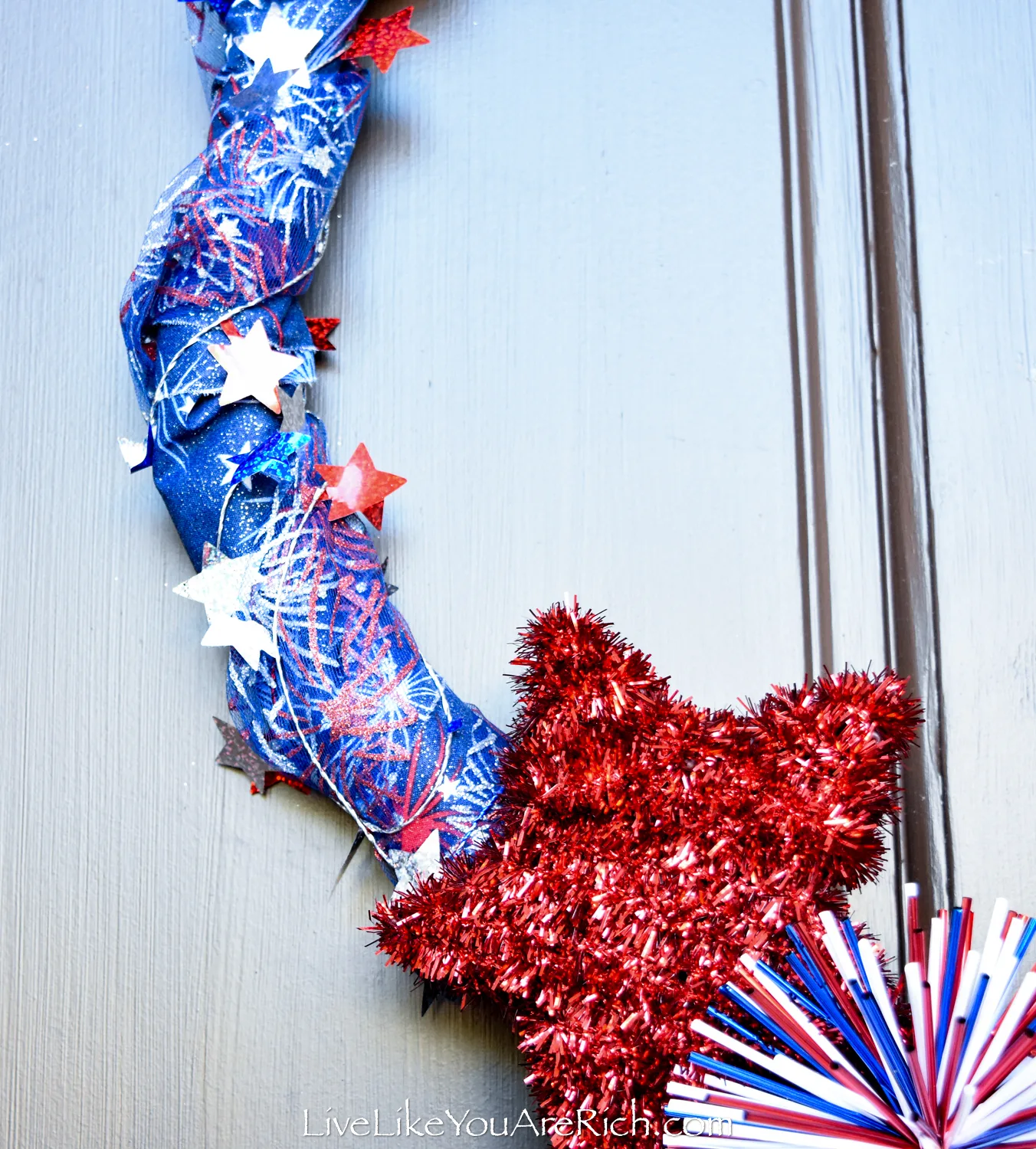 Red, White, and Blue Firework Wreath