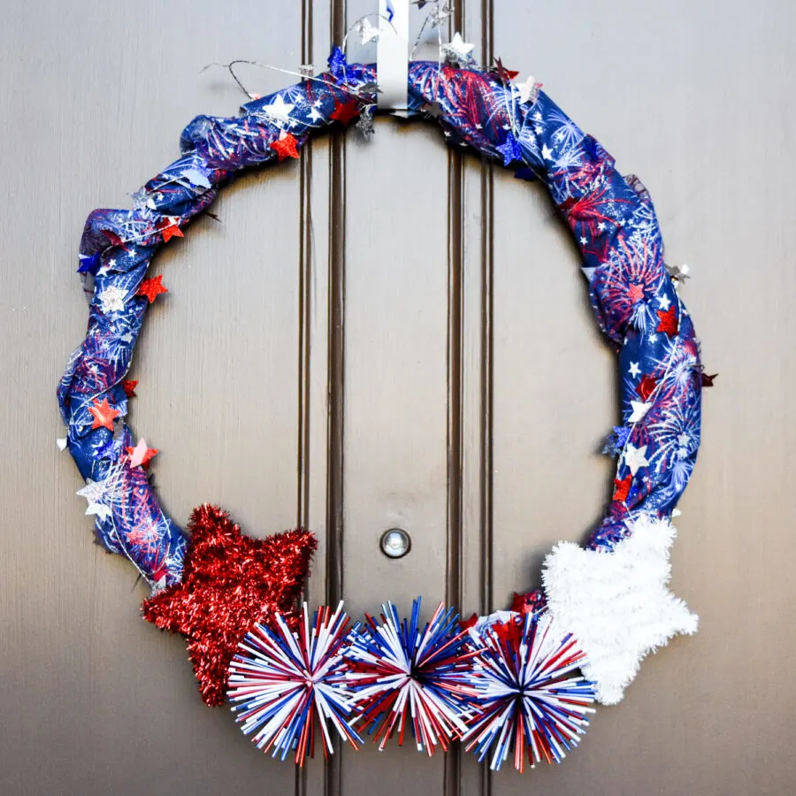 Red, White, and Blue Firework Wreath