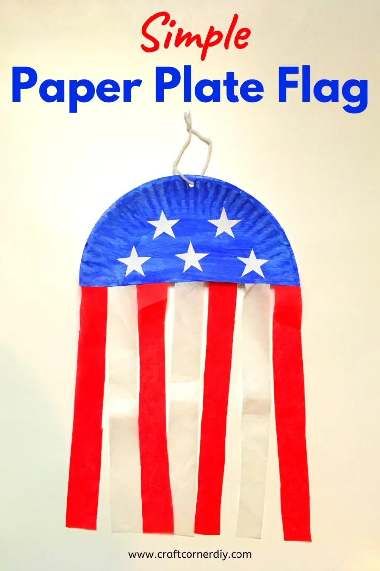 Simple Paper Plate Flag