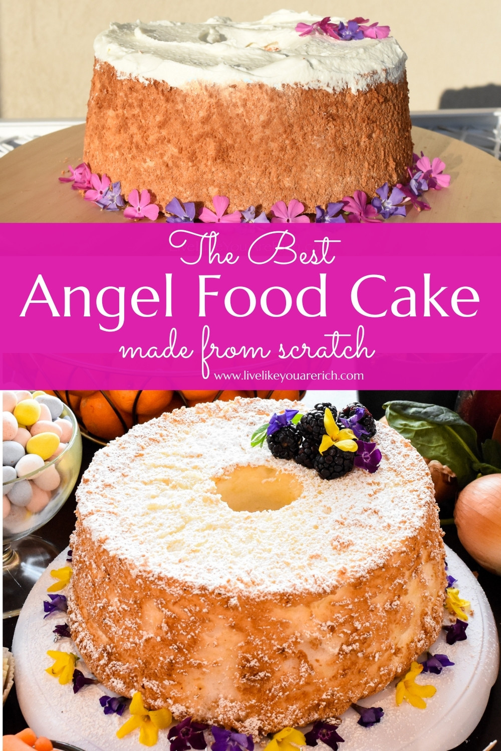 Angel Food Cake made from Scratch