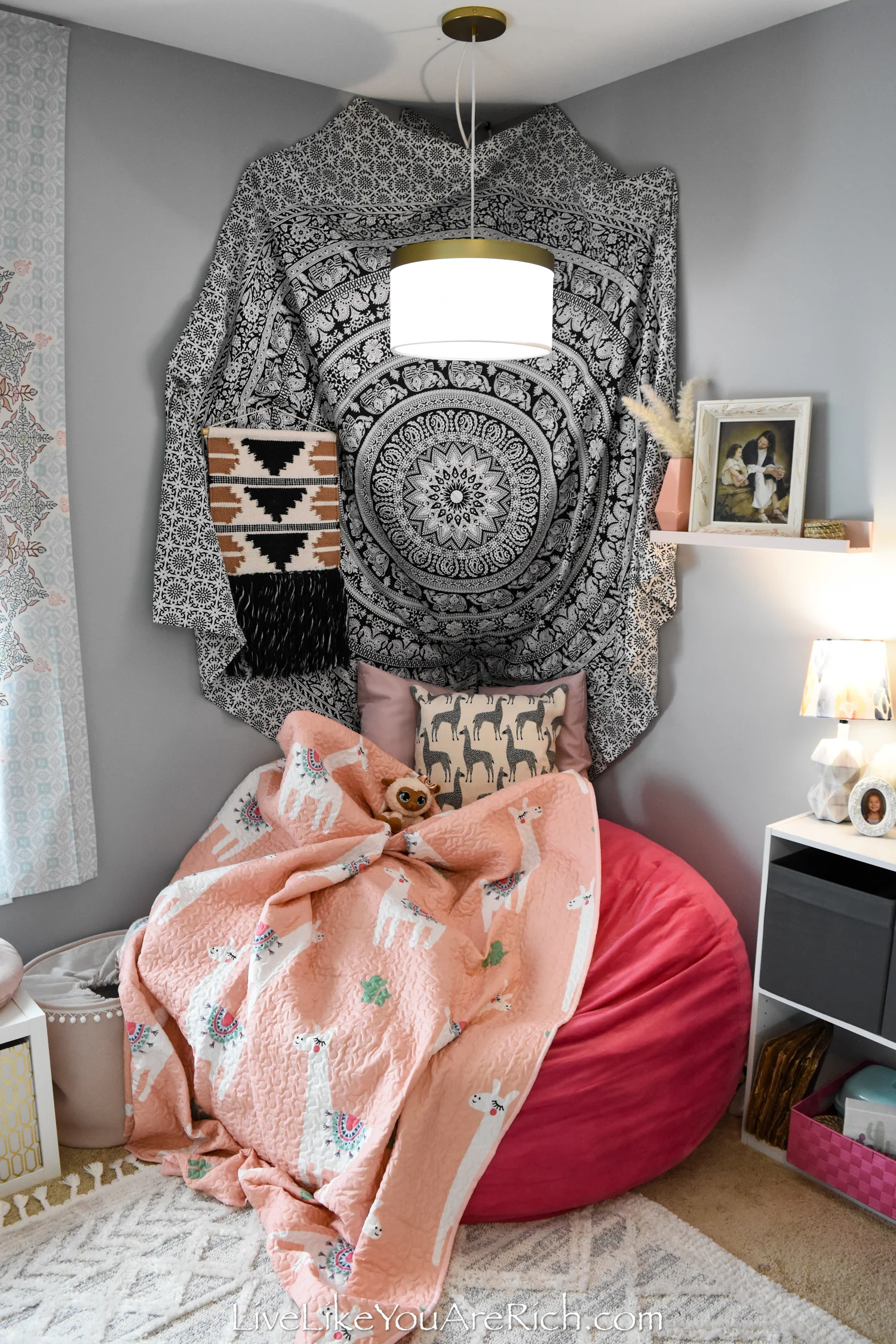 Colorful Bohemian Chic Girls' Bedroom