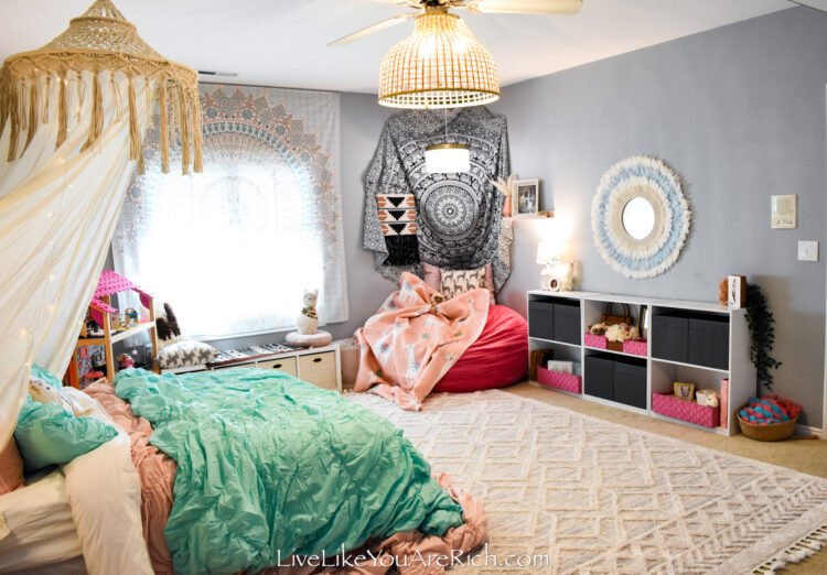 Colorful Bohemian Chic Girls' Bedroom - Live Like You Are Rich
