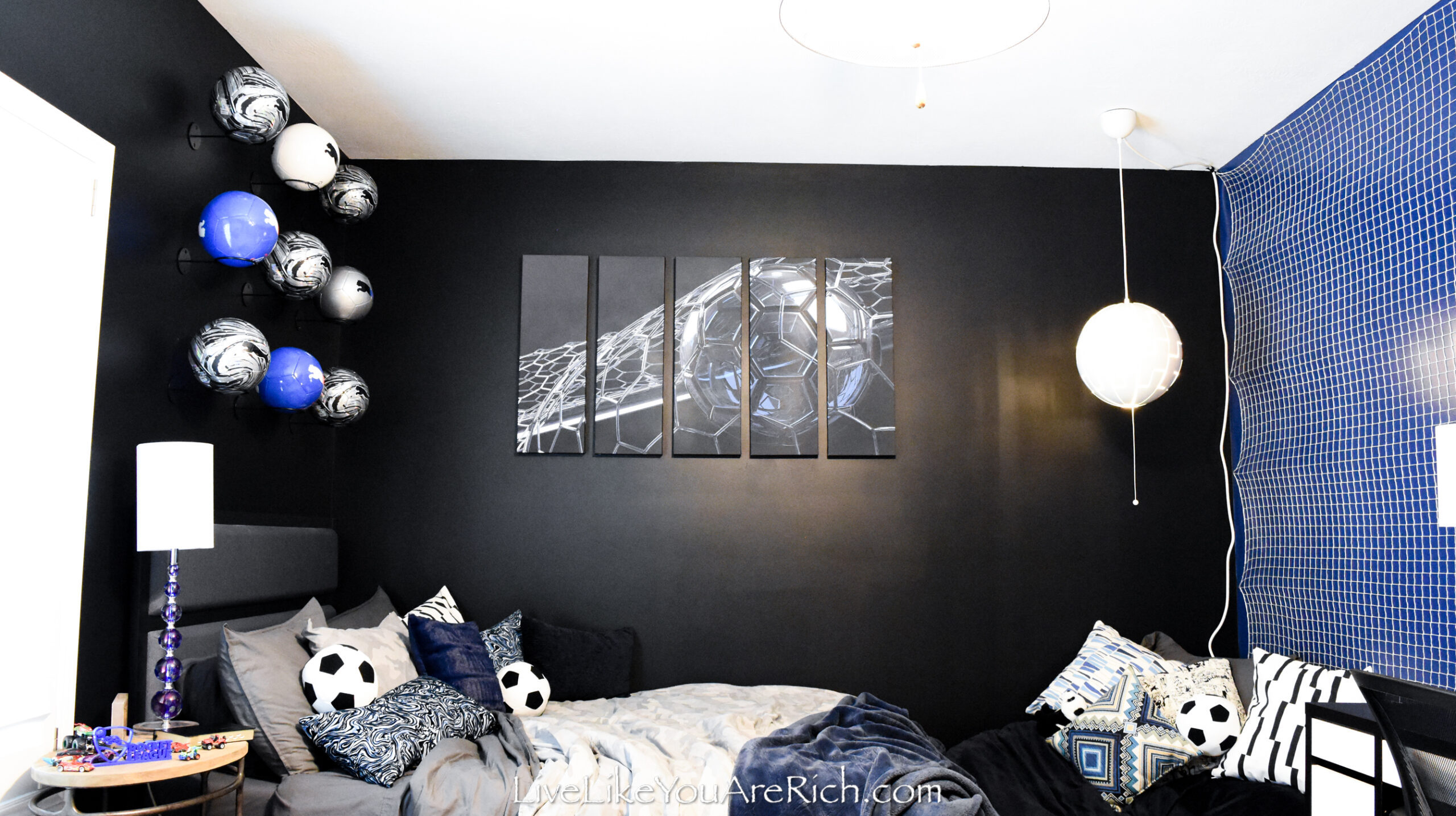 Fantastic Kids Space Ideas  Soccer themed bedroom, Boys bedroom decor,  Soccer room