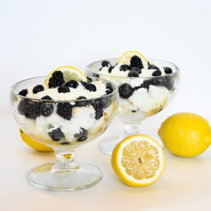 Very Simple and Quick Blueberry Lemon Curd Trifle