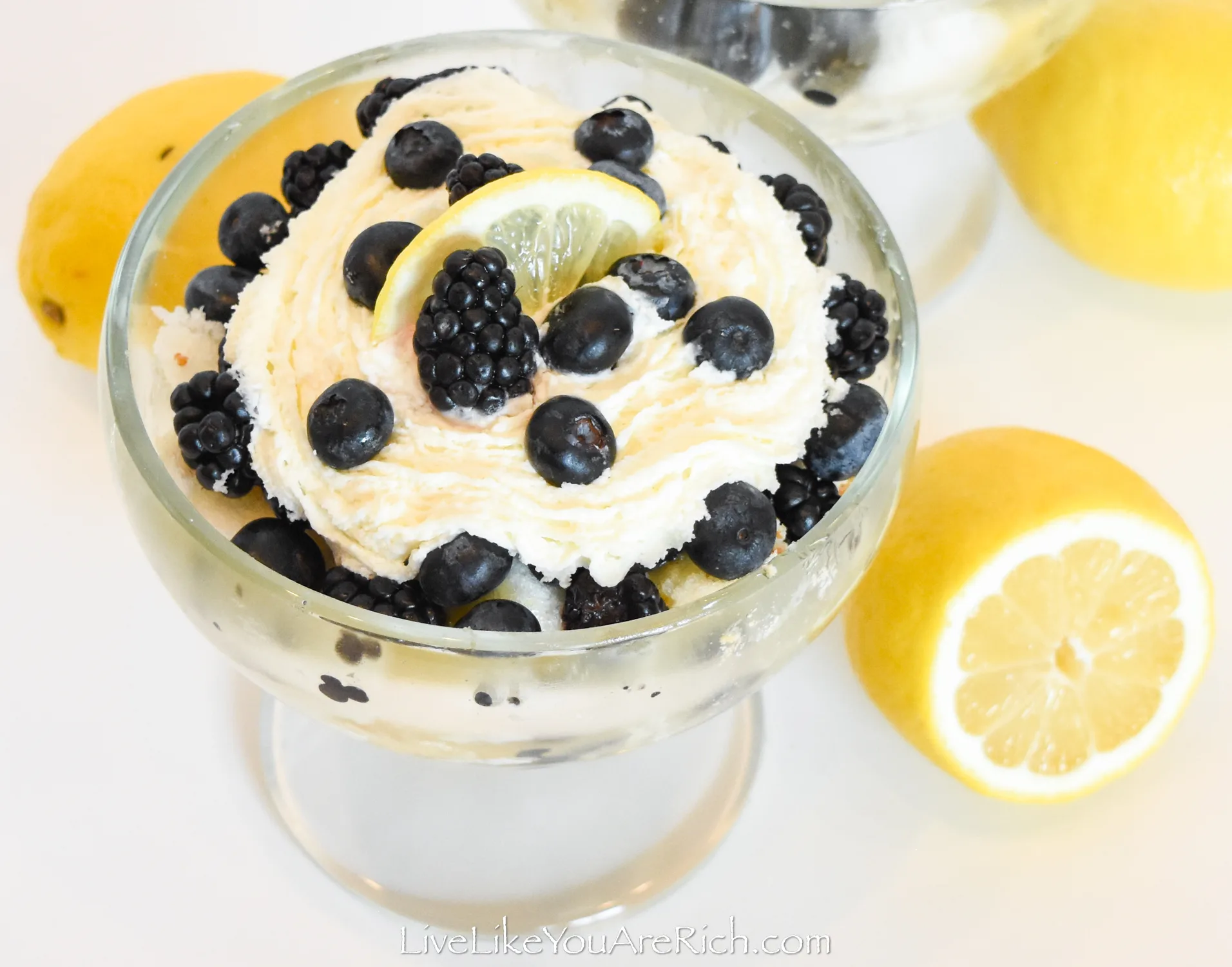 Yummy Blueberry Lemon Curd Trifle