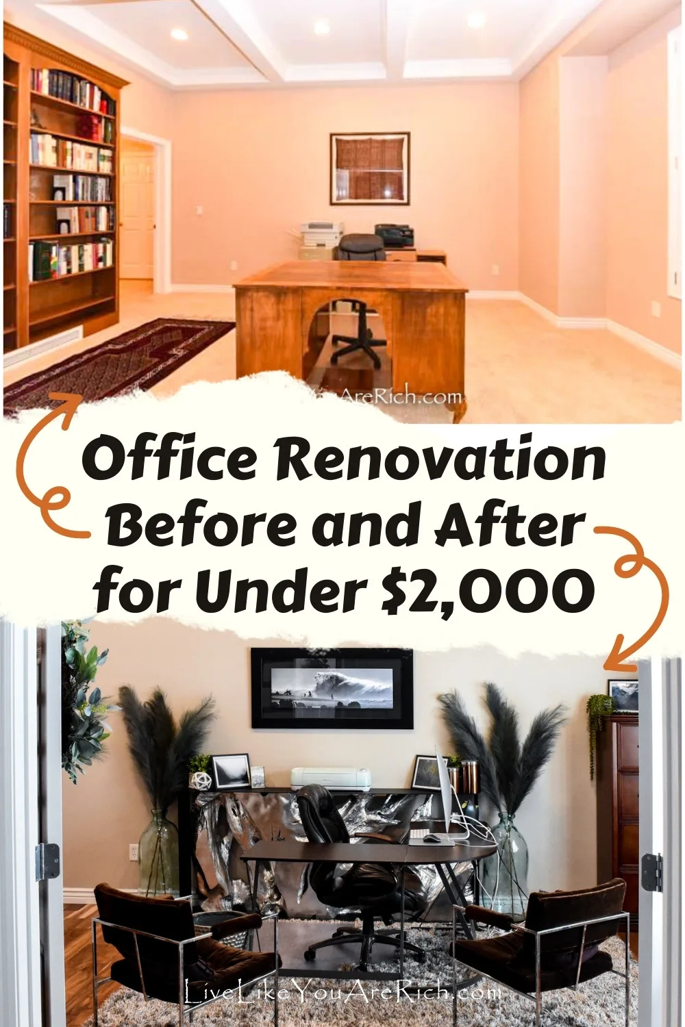 Office Renovation Before and After for Under $2,000