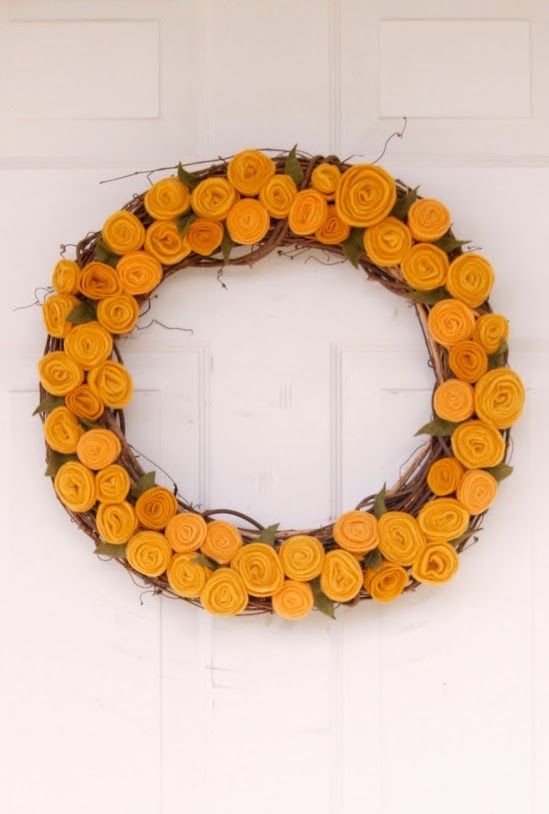 DIY Fall Rosette Wreath