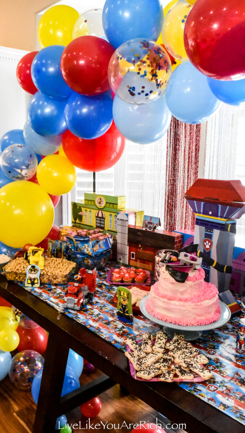 Paw Patrol Birthday Party Decorations and Food - Live Like You Are Rich