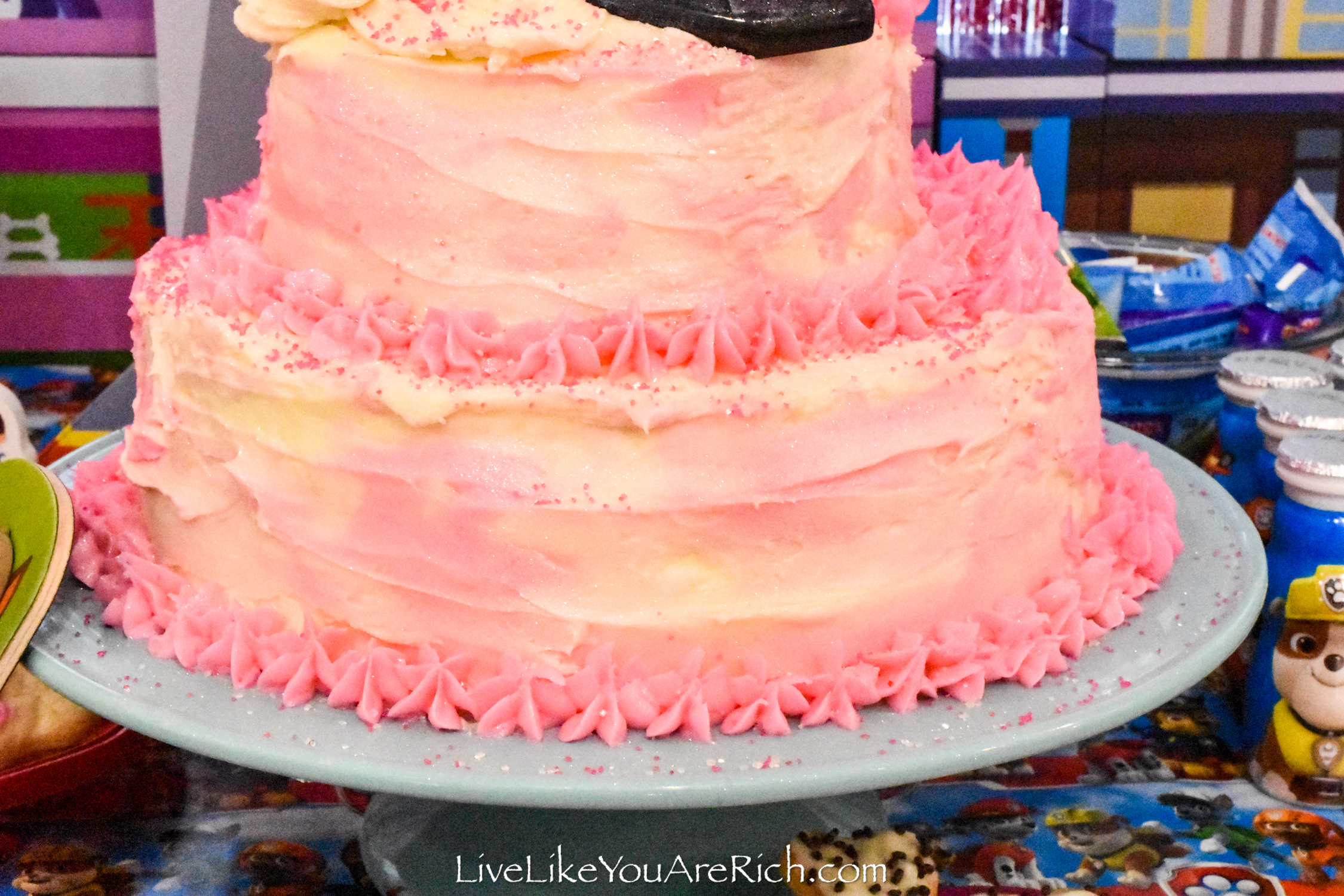 Paw Patrol Sky Cotton Candy Explosion Birthday Cake (Homemade)