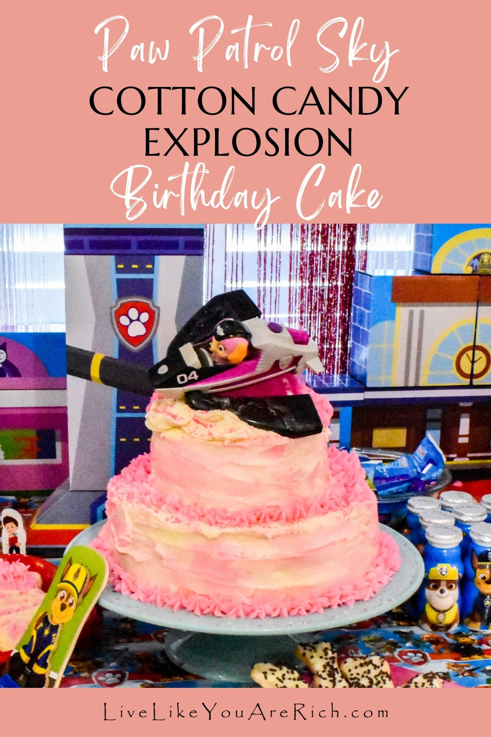 Paw Patrol Sky Cotton Explosion Birthday Cake