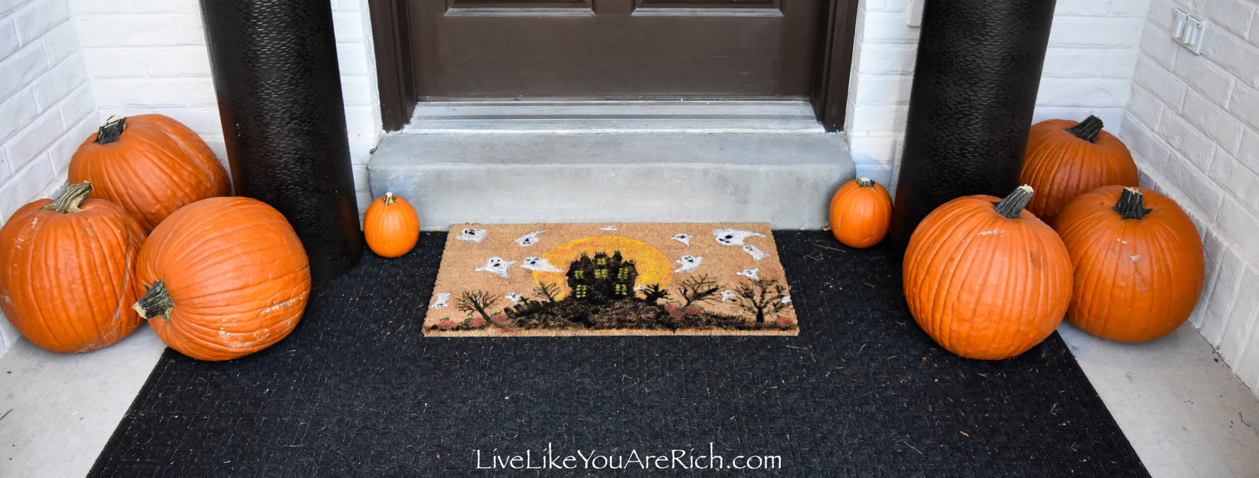 Haunted House Halloween Doormat