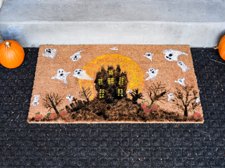 Image for Haunted House Halloween Doormat