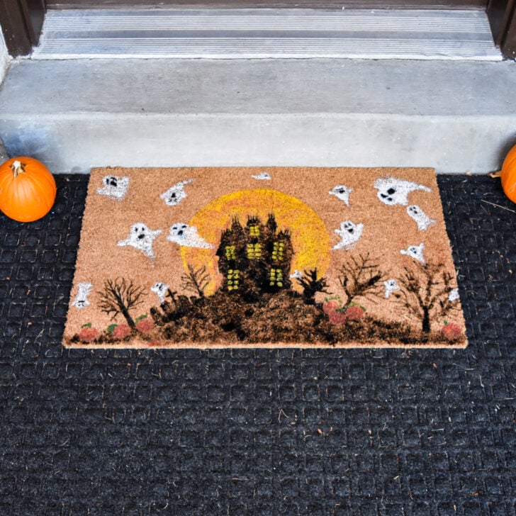 Haunted House Halloween Doormat