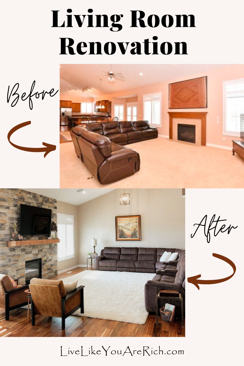Before and After Living Room Home 3