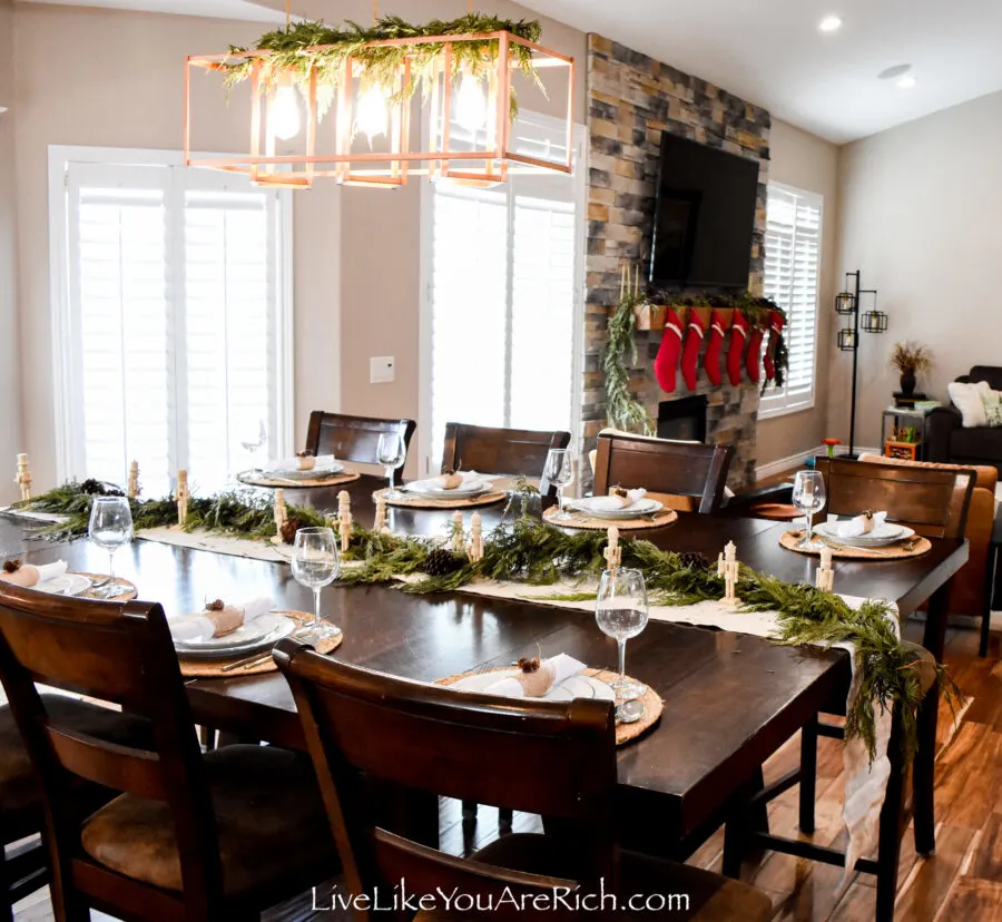 Cedar Garland Tablescape