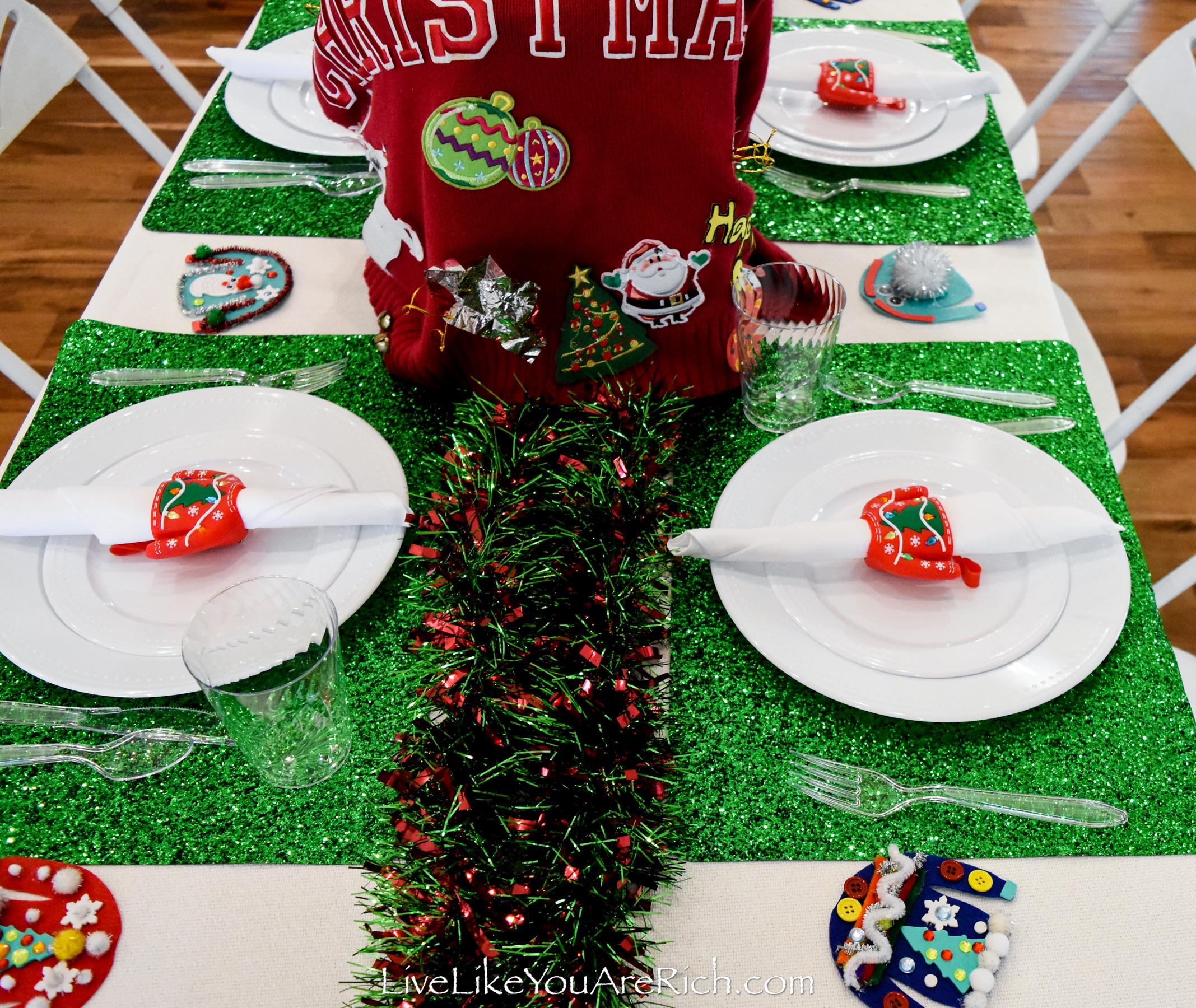 Christmas Sweater Tablescape