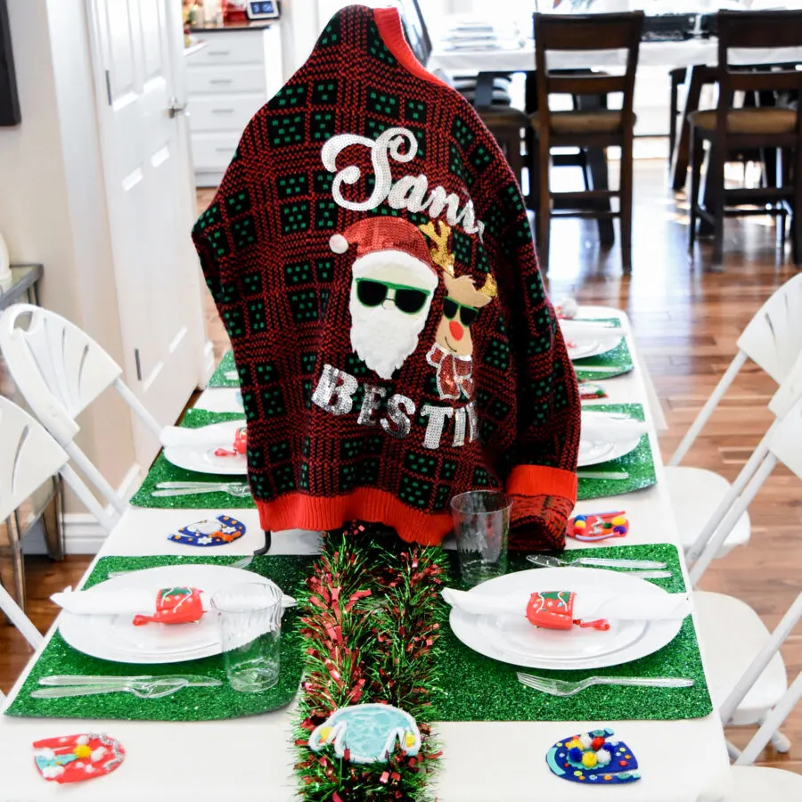 Christmas Sweater Tablescape