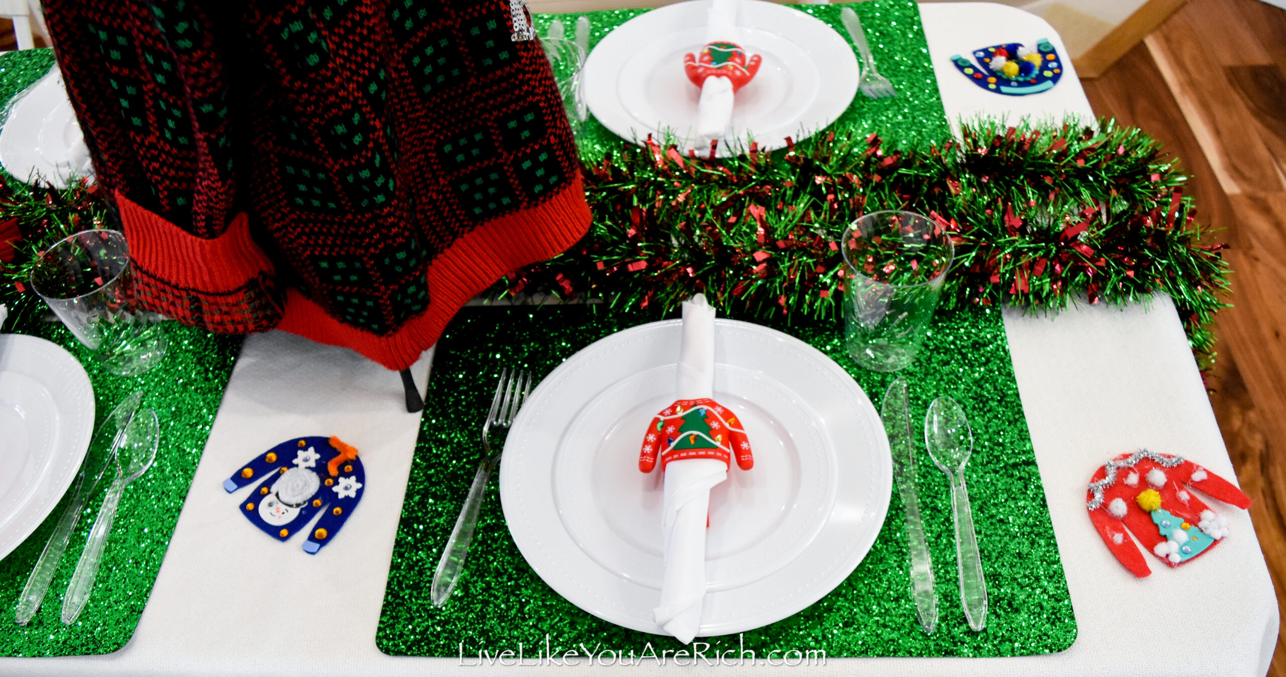 Christmas Sweater Tablescape