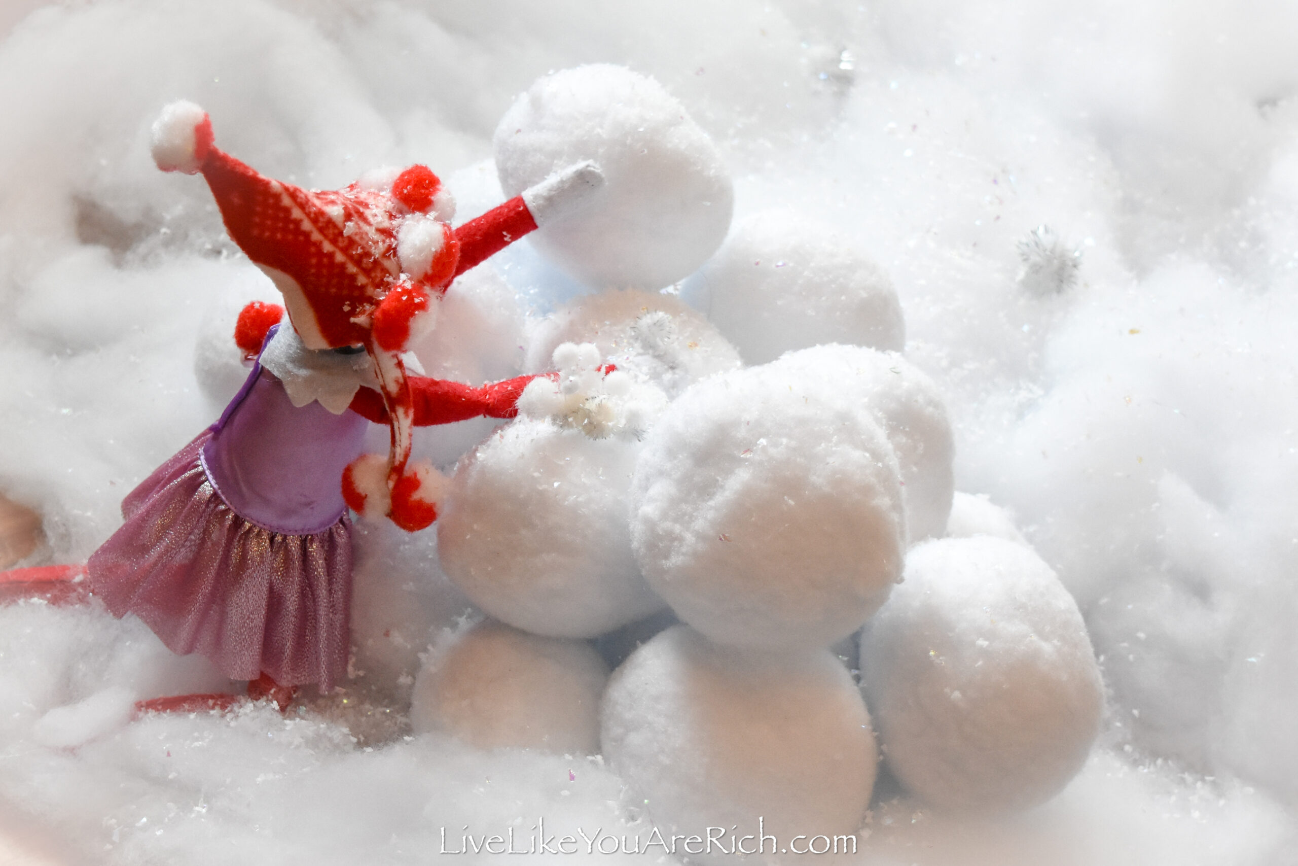 How To Make DIY Dollar Store Faux Snowballs - Our Crafty Mom