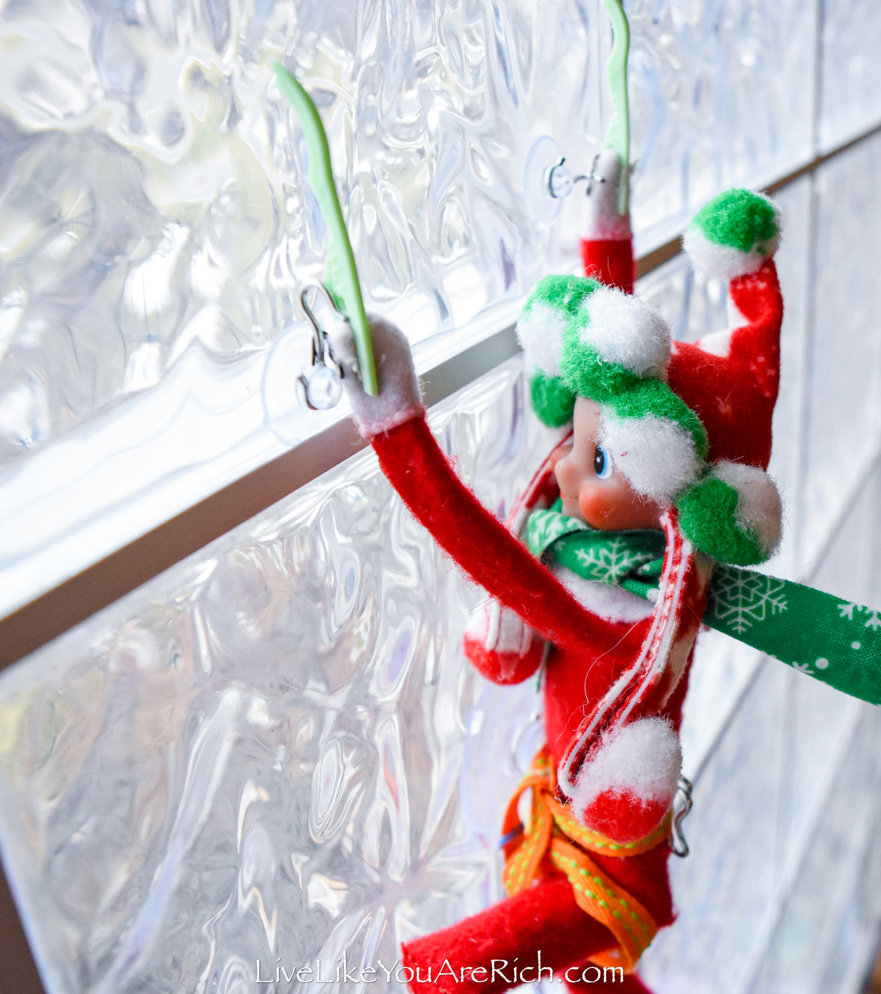 Elf on the Shelf: Ice Climbing