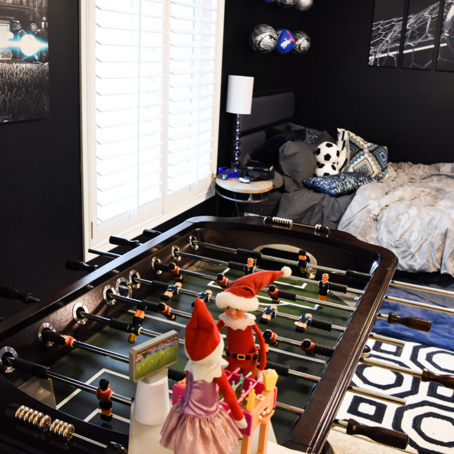 Elf on the Shelf: Soccer and Foosball Fans