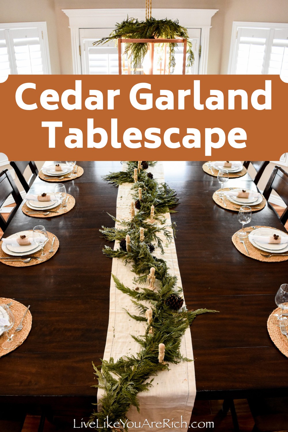 Cedar Garland Tablescape