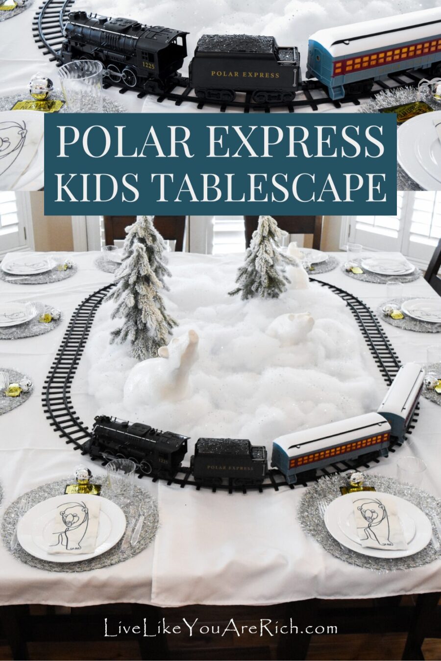 Polar Express Kids' Tablescape - Live Like You Are Rich