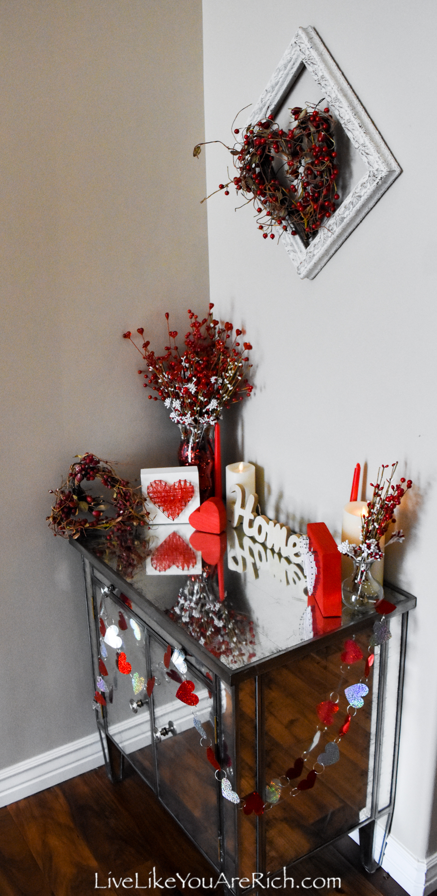 Valentine's Day Entry Table Live Like You Are Rich