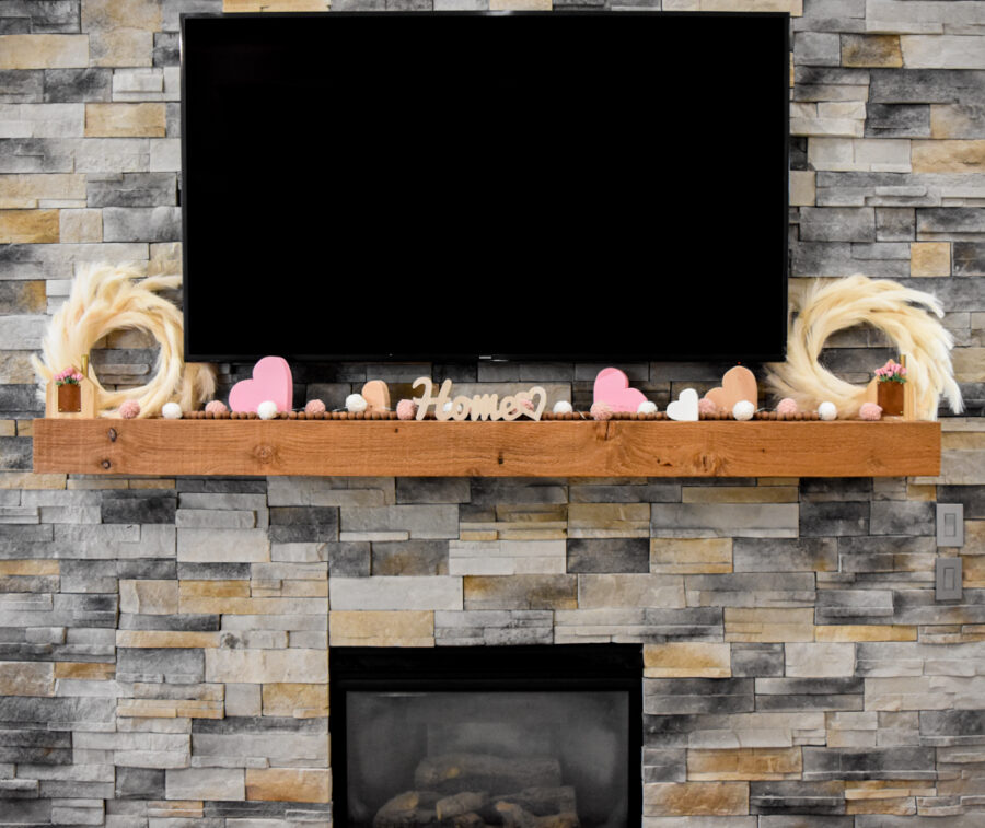 Valentine’s Day Love at Home Mantel Decor