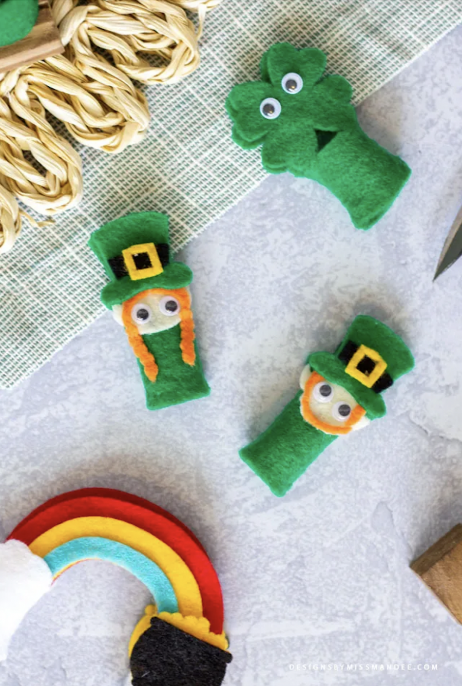 St Patrick's Day Finger Puppets