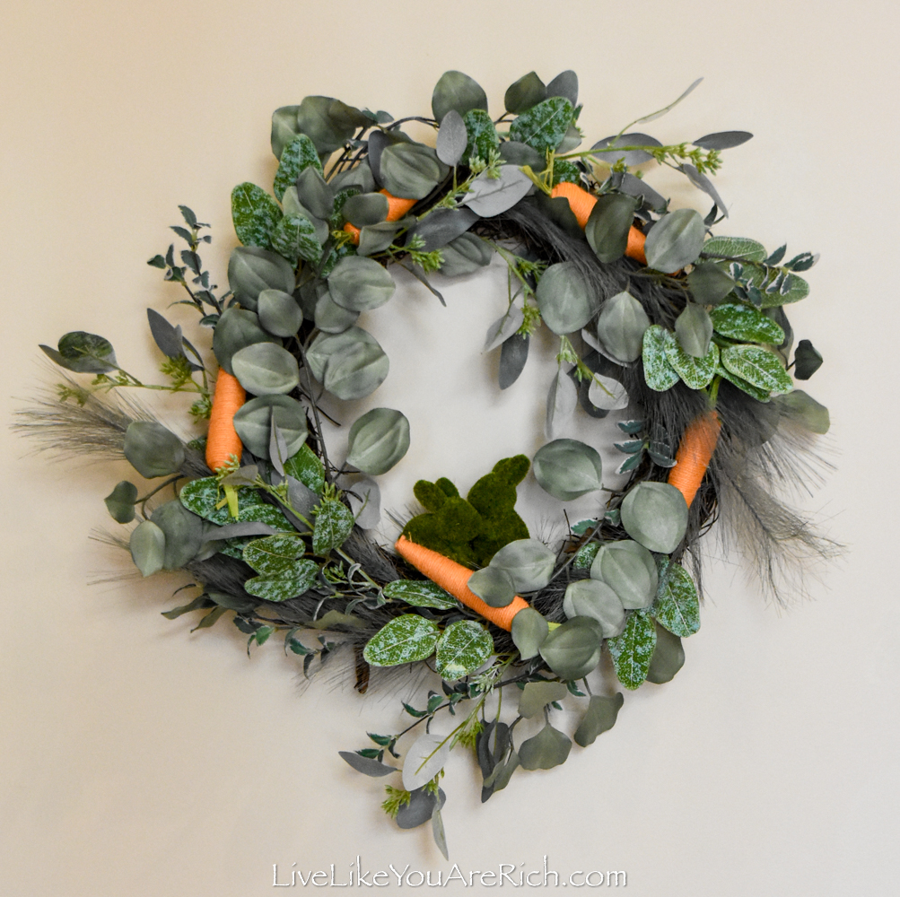 Bunny and Carrot Easter Wreath