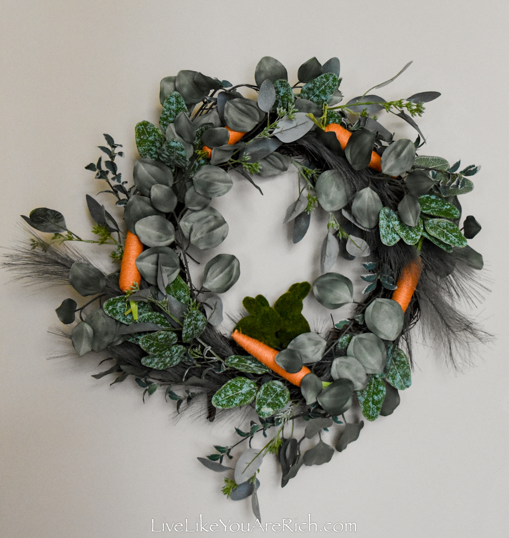 Bunny and Carrot Easter Wreath