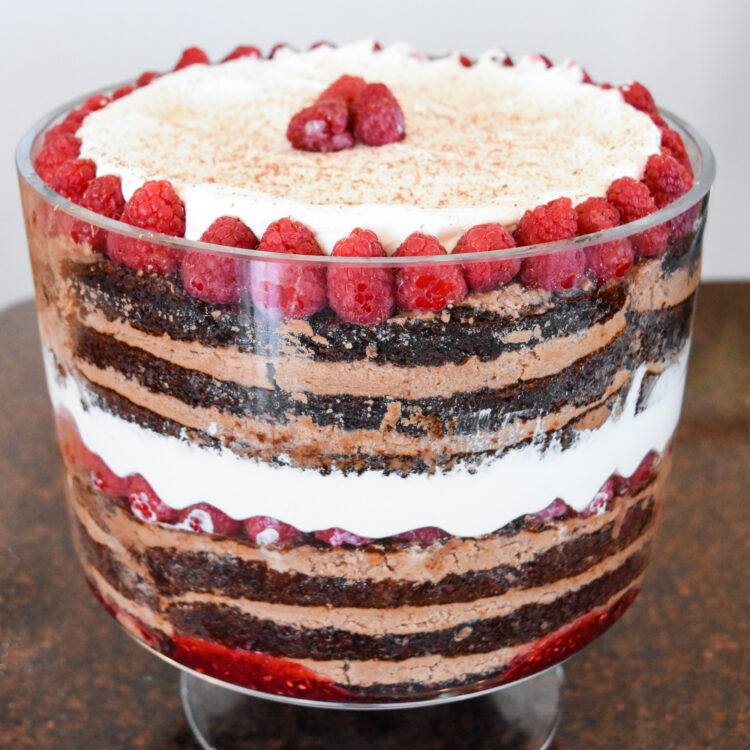 Chocolate Raspberry Trifle Cake-5 - Live Like You Are Rich