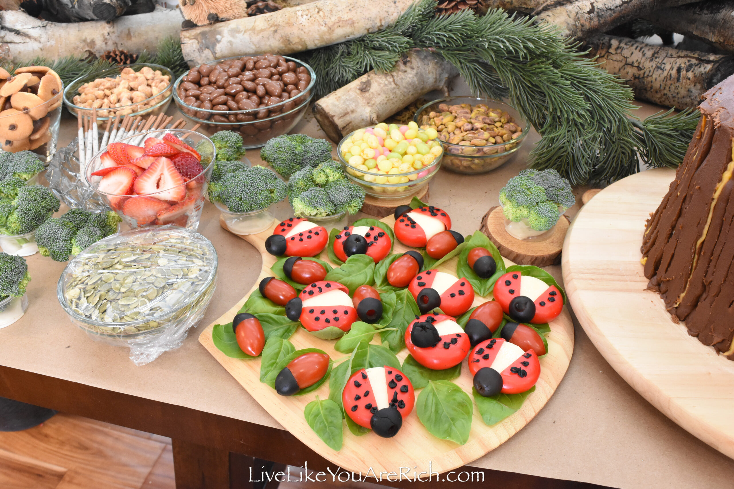 Edible Ladybugs for a Woodland Party