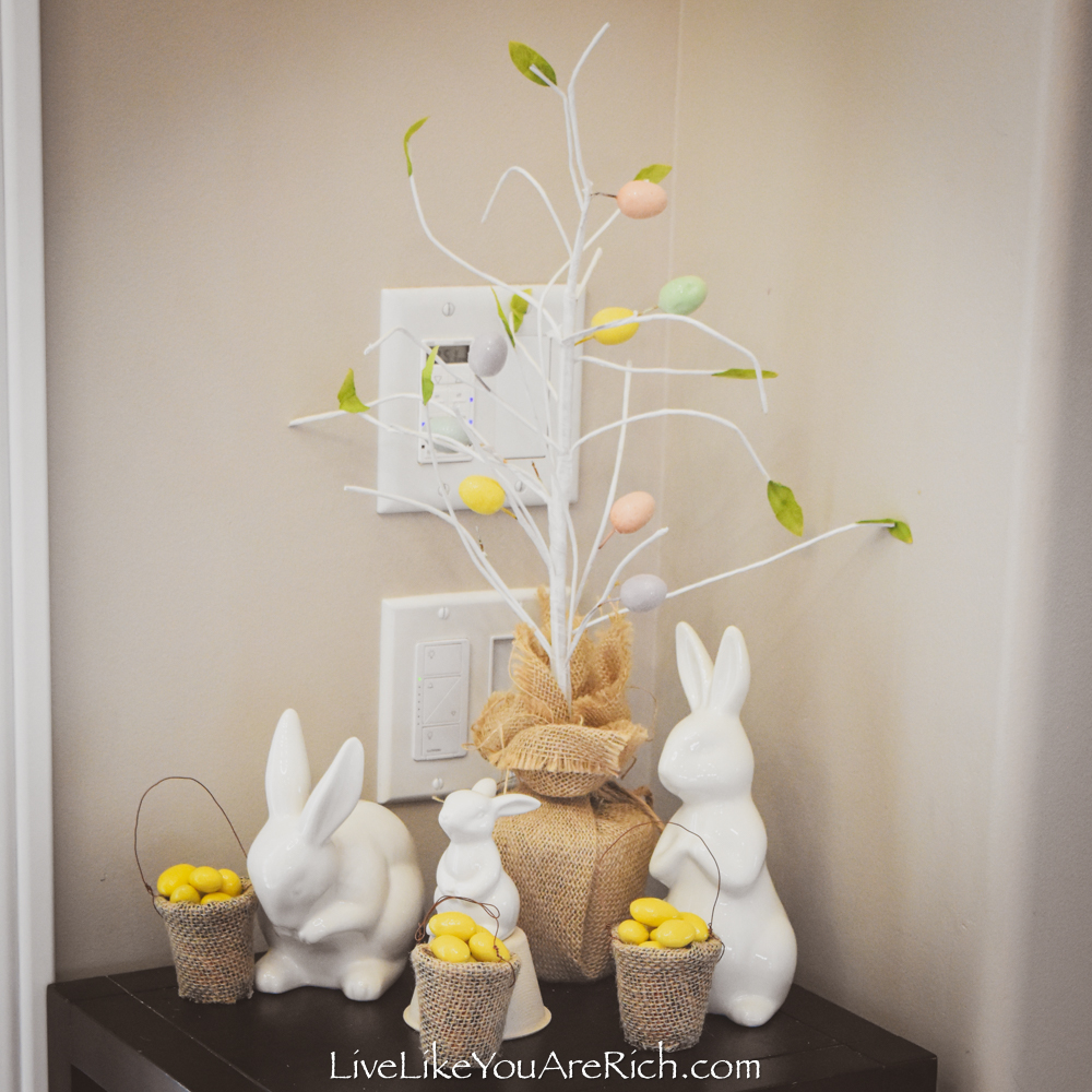 Vintage-Modern Easter Bunny Display - Live Like You Are Rich