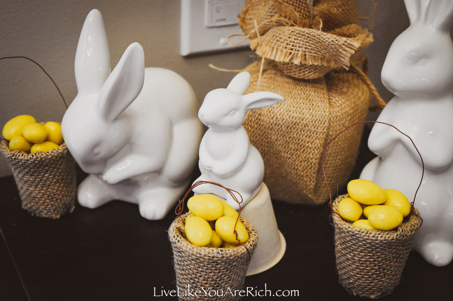 Vintage-Modern Easter Bunny Display - Live Like You Are Rich