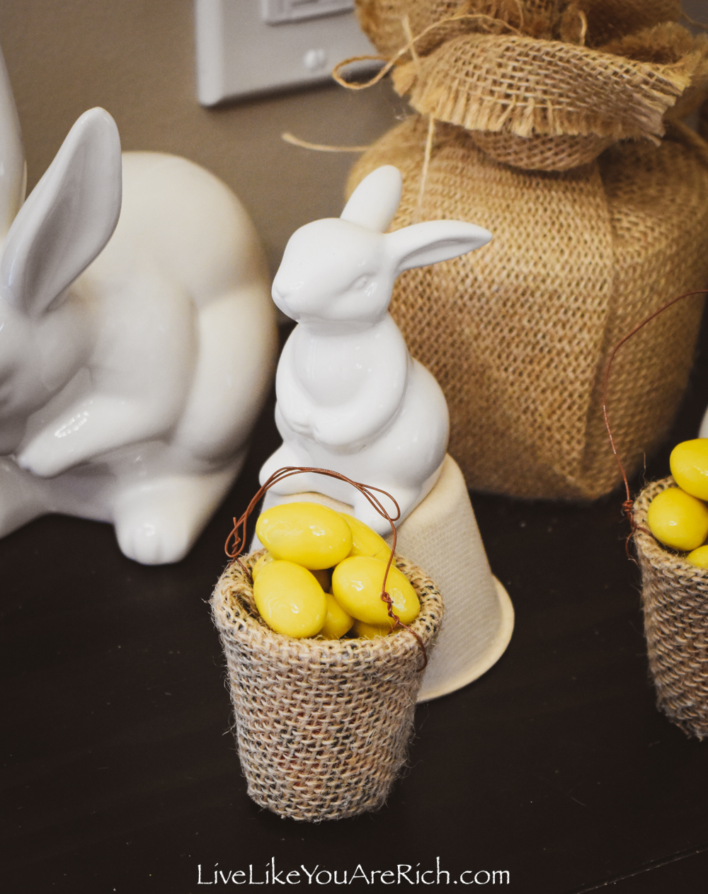 Vintage-Modern Easter Bunny Display - Live Like You Are Rich