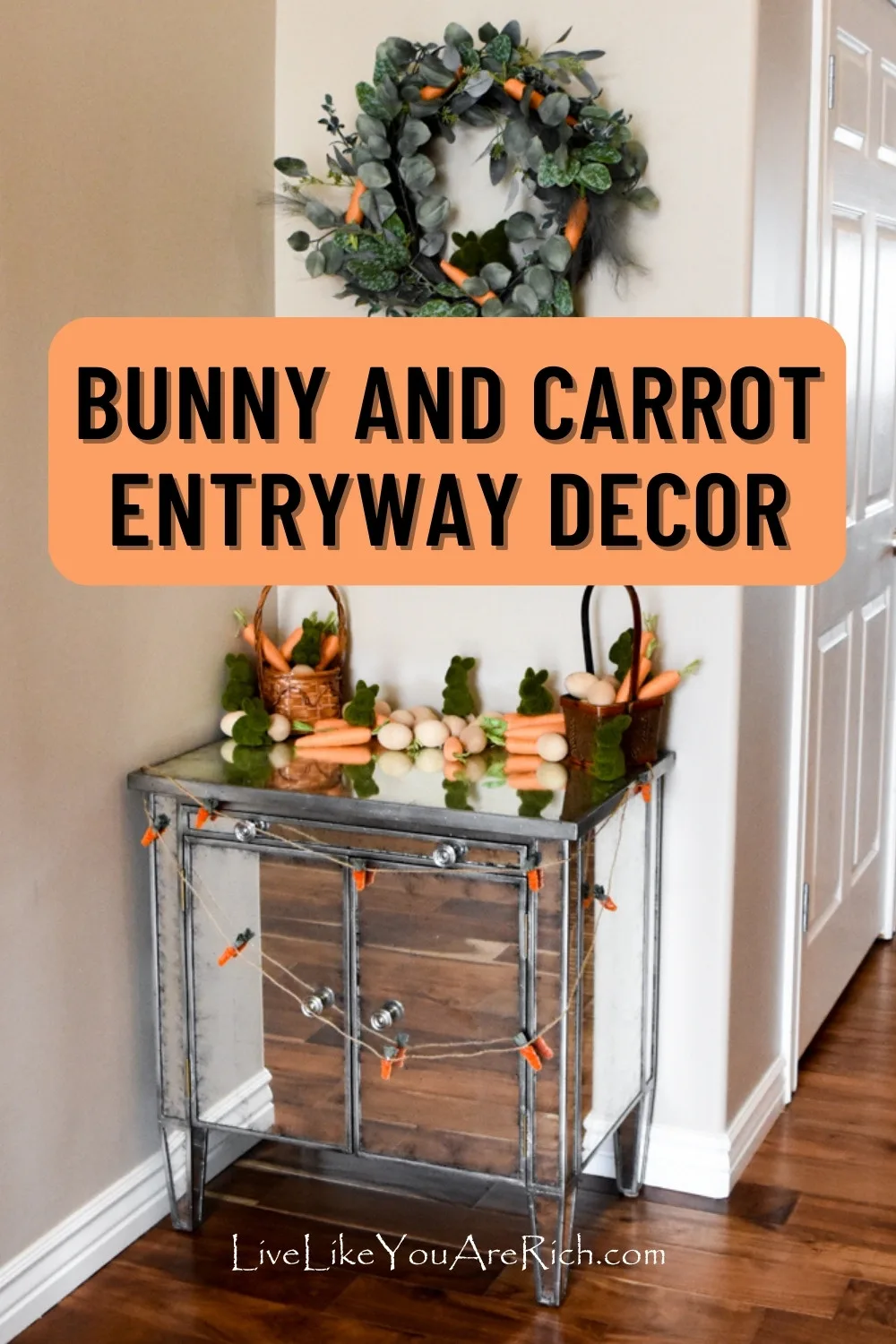 Bunny and Carrot Entryway Decor