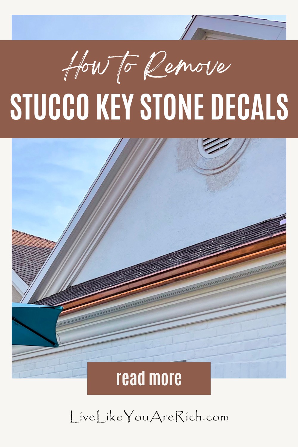 How to Remove Stucco Key Stone Decals