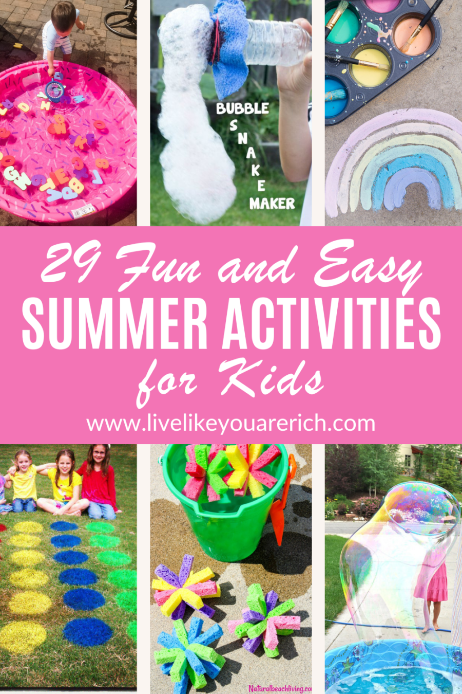 29 Fun and Easy Summer Activities for Kids - Live Like You Are Rich