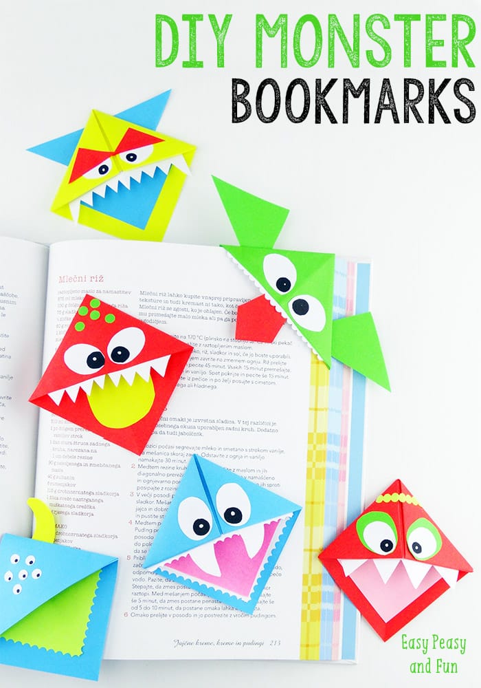 DIY Monster Corner Bookmark