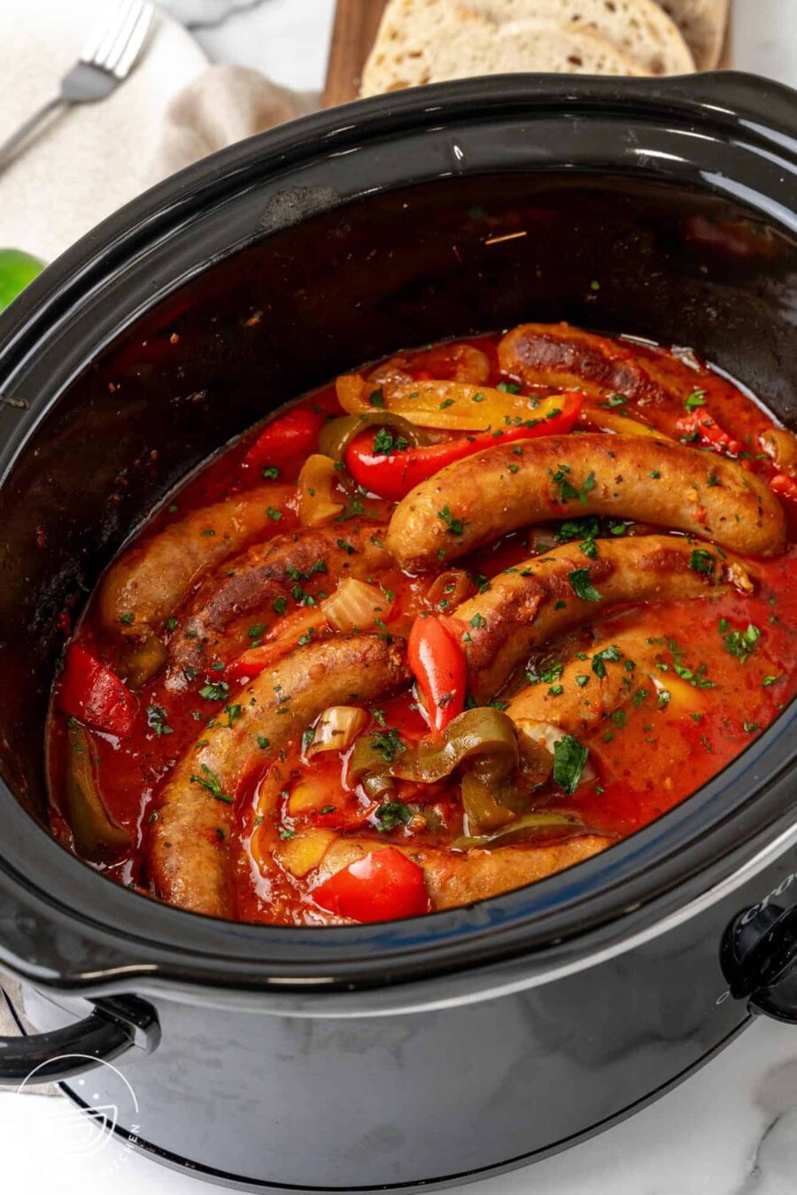 Slow Cooker Peppers and Sausage