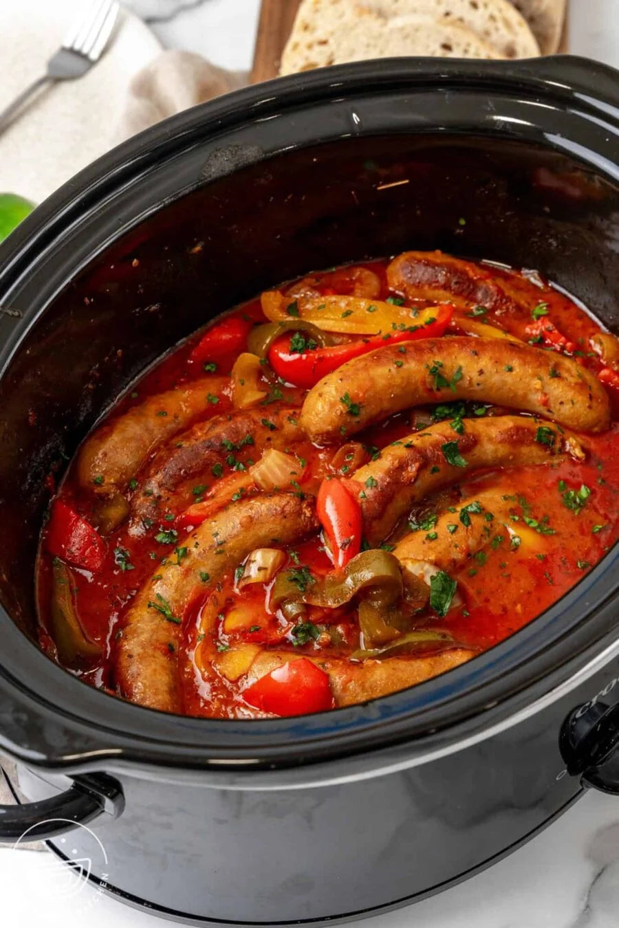 Slow Cooker Peppers and Sausage